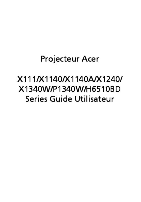 Guide utilisation ACER H6510BD  de la marque ACER