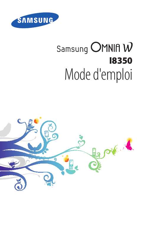Guide utilisation SAMSUNG OMNIA W GT-I8350  de la marque SAMSUNG
