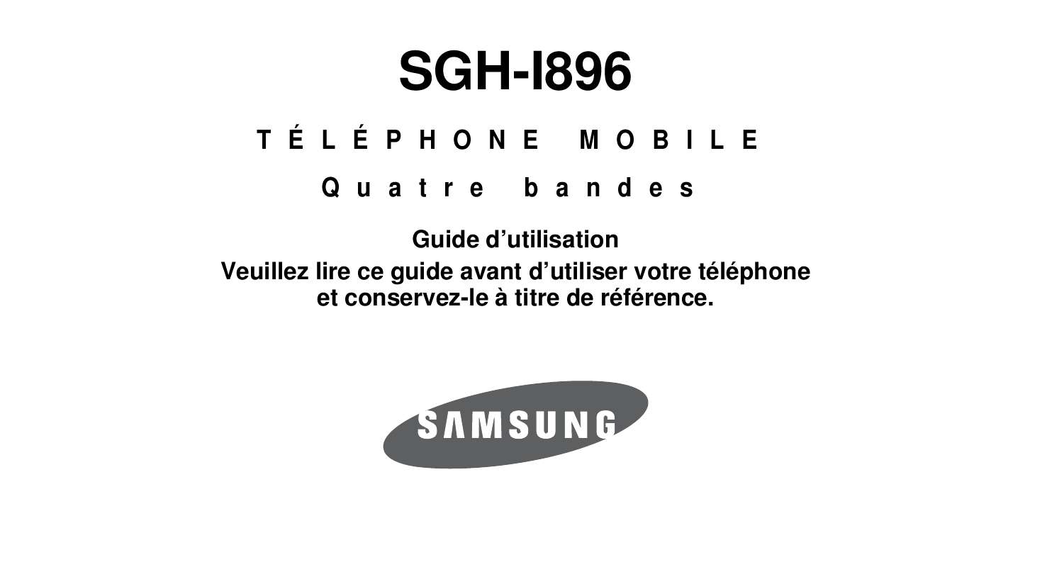 Guide utilisation SAMSUNG SGH-I896  de la marque SAMSUNG