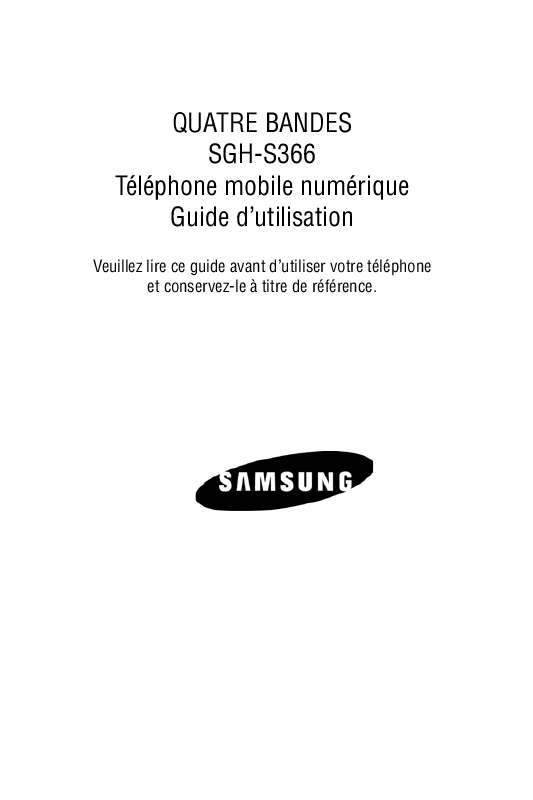 Guide utilisation SAMSUNG SGH-S366  de la marque SAMSUNG
