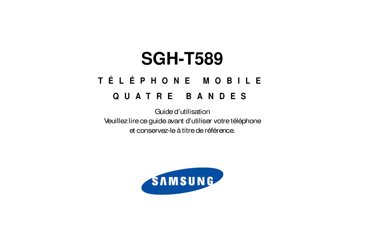 Guide utilisation SAMSUNG SGH-T589R  de la marque SAMSUNG