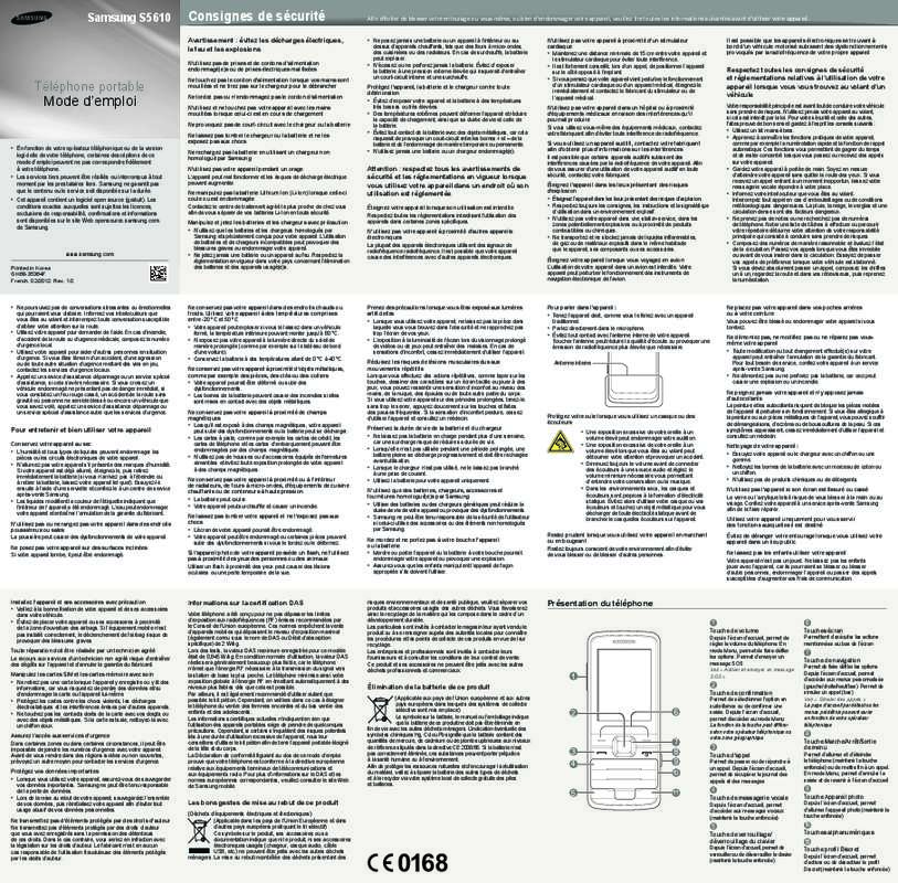 Guide utilisation SAMSUNG UTOPIA GT-S5610  de la marque SAMSUNG