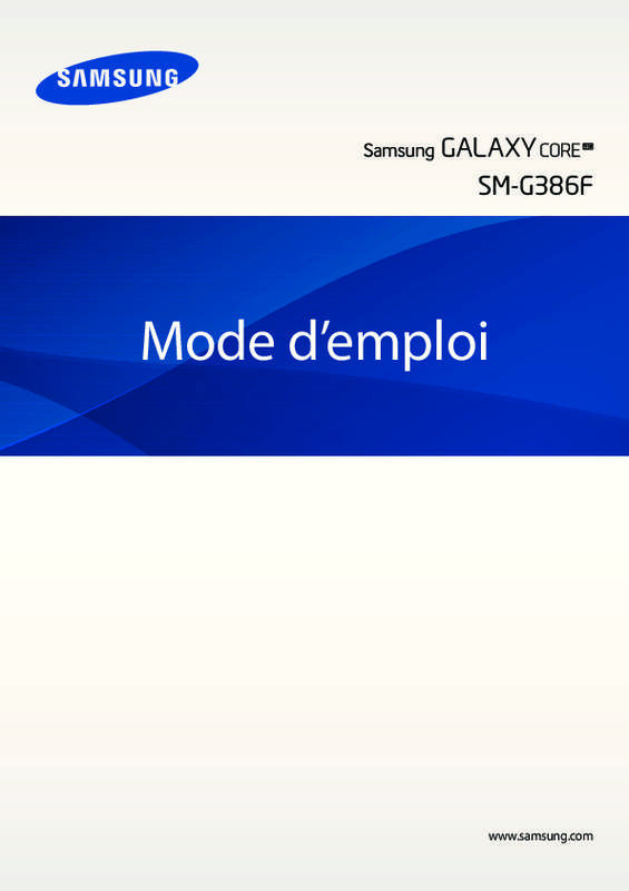 Guide utilisation SAMSUNG GALAXY CORE LTE SM-G386F  de la marque SAMSUNG