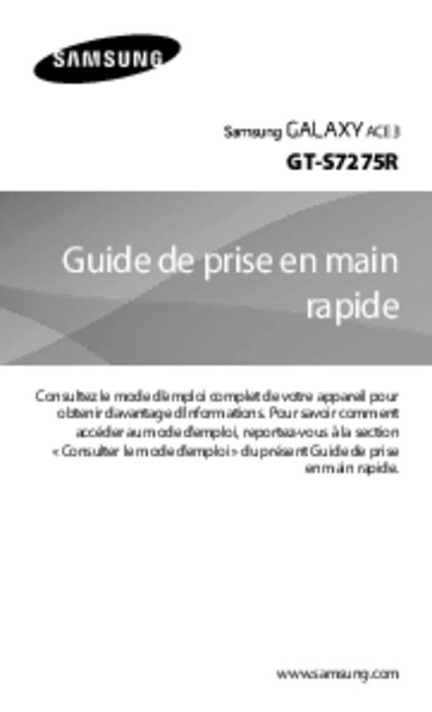 Guide utilisation SAMSUNG GALAXY ACE 3 4 POUCES - GT-S7275R  de la marque SAMSUNG