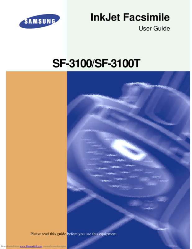 Guide utilisation SAMSUNG SF 3100  de la marque SAMSUNG