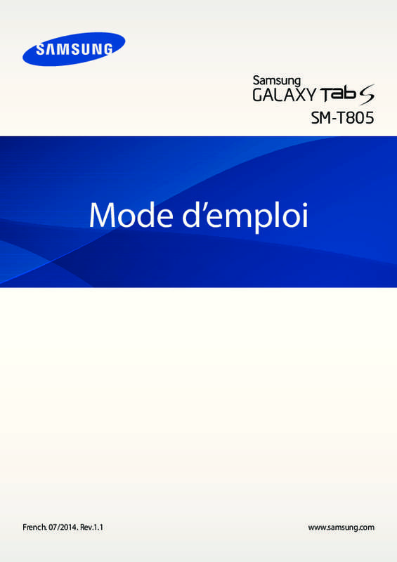 Guide utilisation SAMSUNG GALAXY TAB S 10.5' (4G)  de la marque SAMSUNG