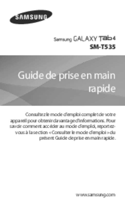 Guide utilisation SAMSUNG GALAXY TAB 4 (10.1, 4G)  de la marque SAMSUNG