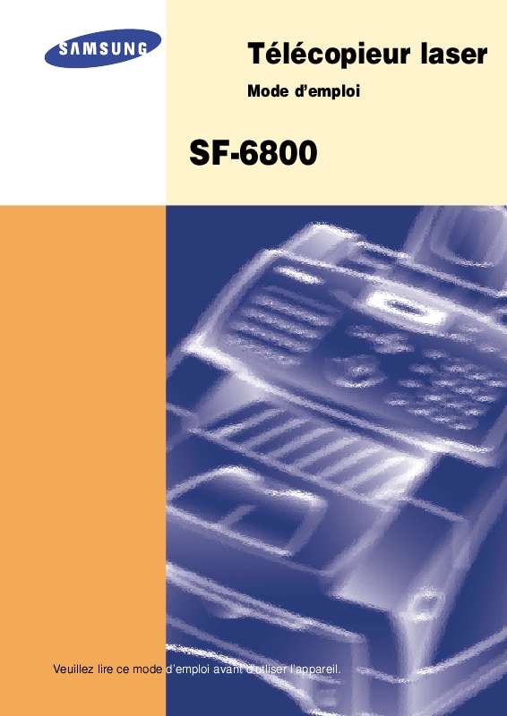 Guide utilisation SAMSUNG SF-6800  de la marque SAMSUNG