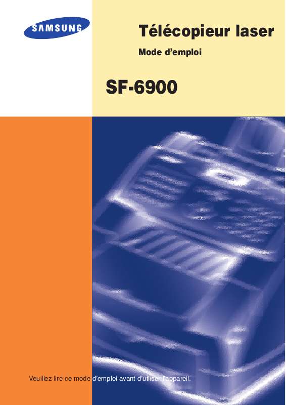 Guide utilisation SAMSUNG SF-6900  de la marque SAMSUNG