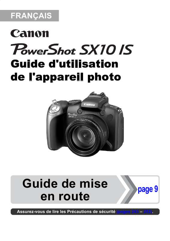 Guide utilisation CANON POWERSHOT SX10 IS  de la marque CANON