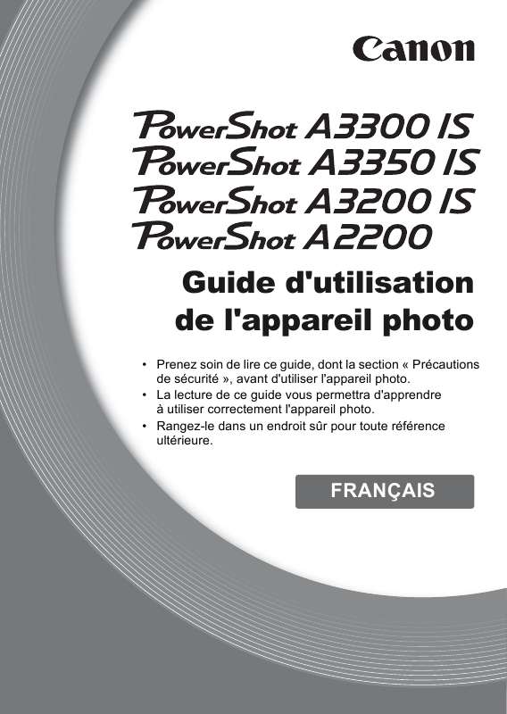Guide utilisation CANON POWERSHOT A2200  de la marque CANON