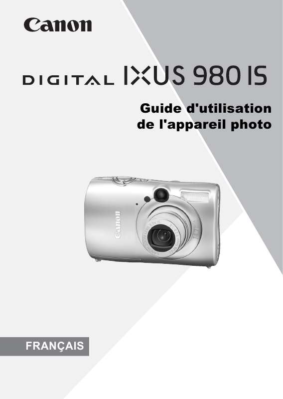 Guide utilisation CANON DIGITAL IXUS 980 IS  de la marque CANON