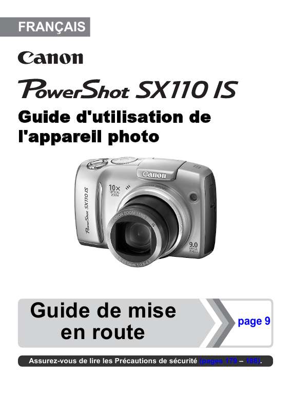 Guide utilisation CANON POWERSHOT SX110 IS  de la marque CANON