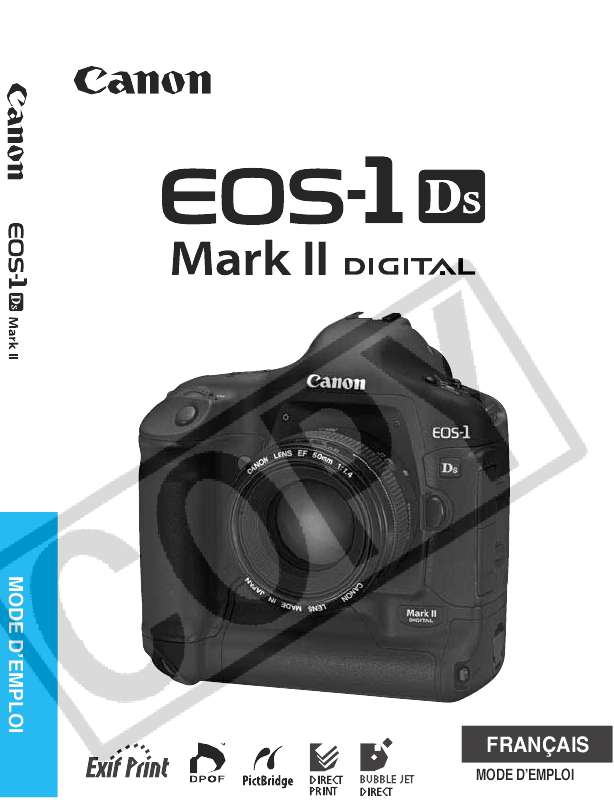 Guide utilisation CANON EOS 1DS MARK II  de la marque CANON