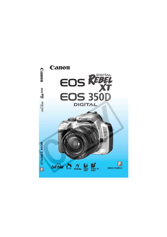 Guide utilisation CANON EOS 350D  de la marque CANON