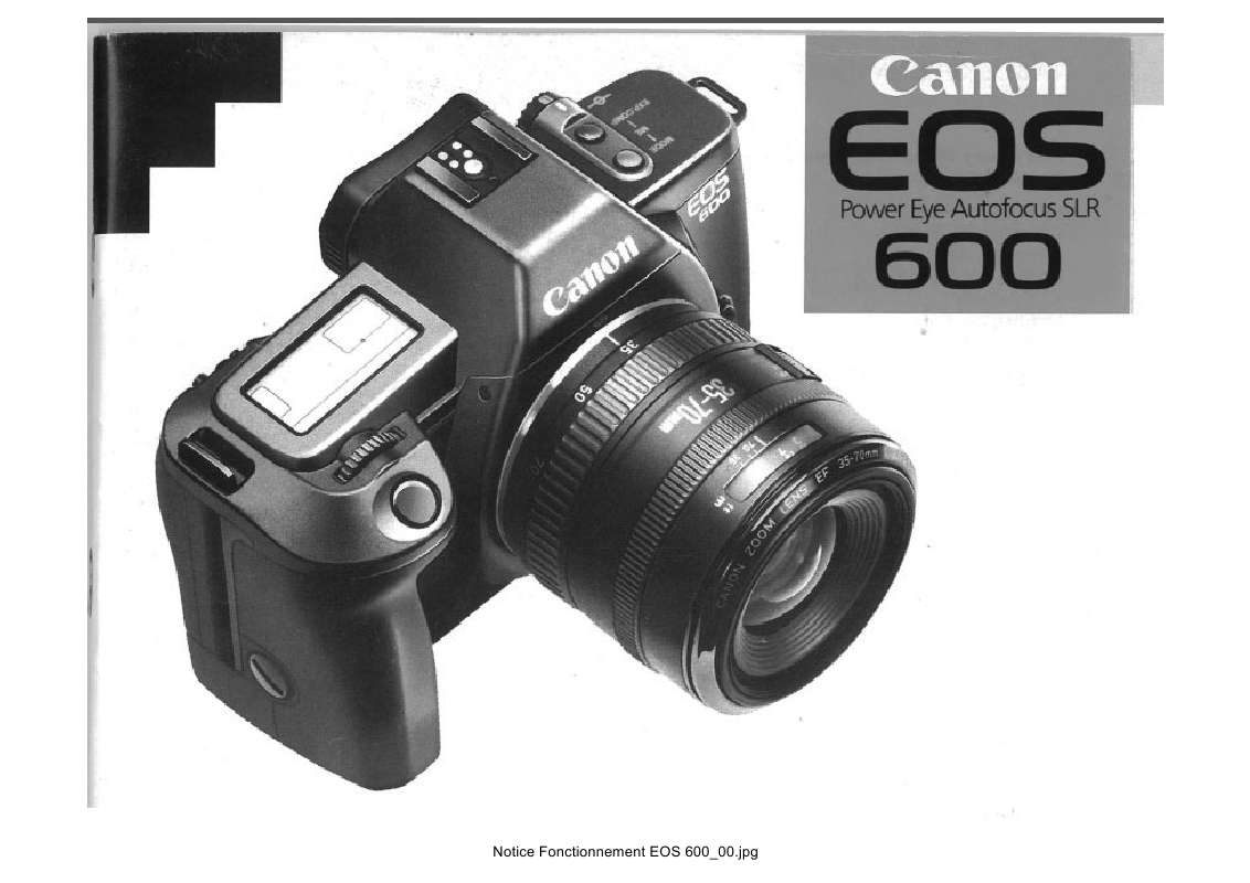 Guide utilisation CANON EOS 600  de la marque CANON