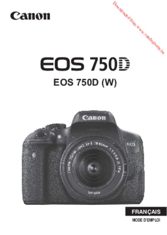 Guide utilisation CANON EOS 750D  de la marque CANON