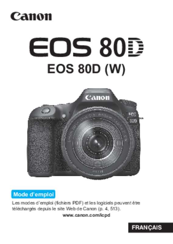 Guide utilisation CANON EOS 80D  de la marque CANON