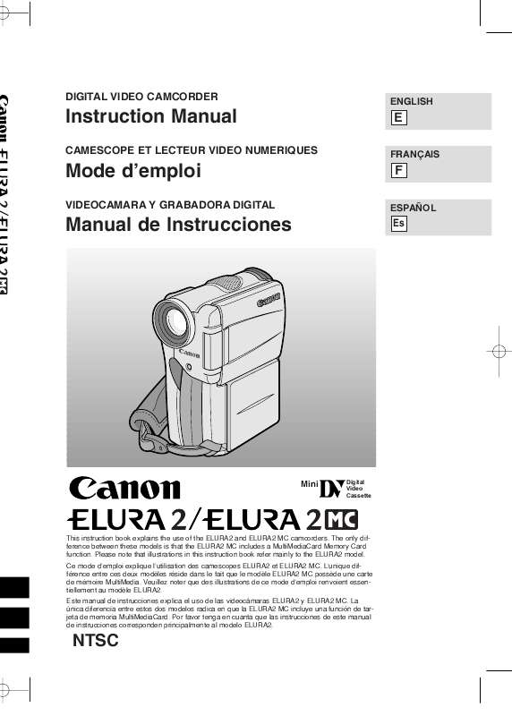 Guide utilisation CANON ELURA2  de la marque CANON