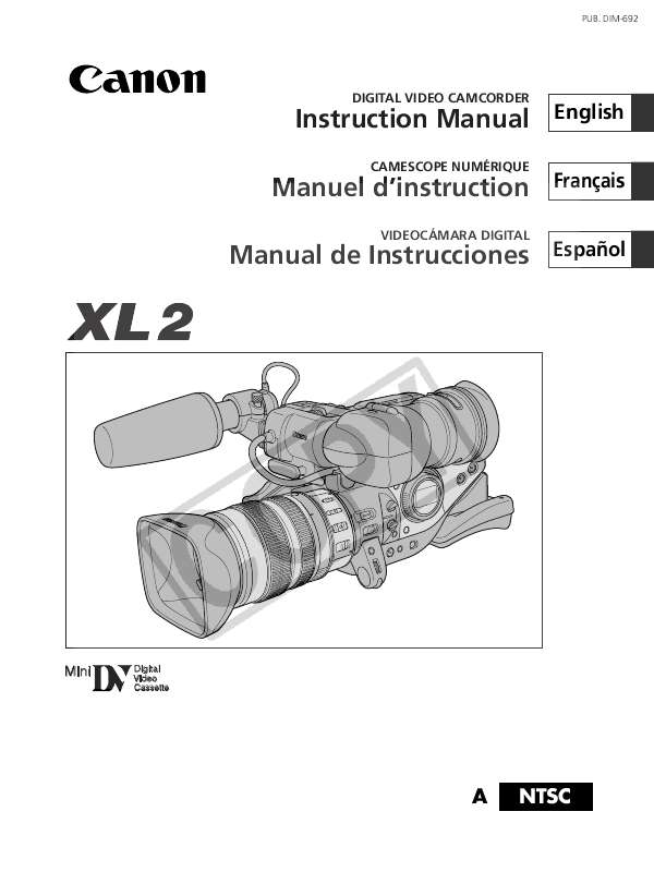 Guide utilisation CANON OPTURA XL2  de la marque CANON