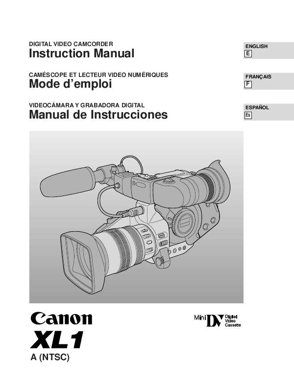 Guide utilisation CANON XL1  de la marque CANON