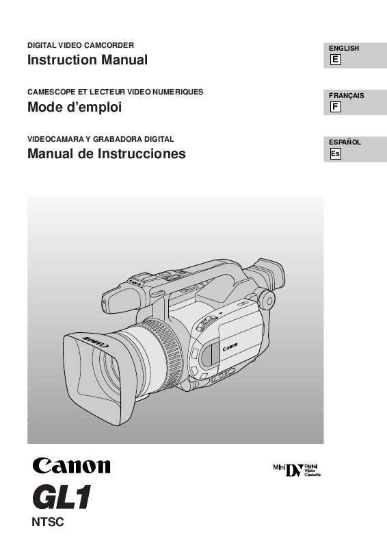Guide utilisation CANON GL1  de la marque CANON
