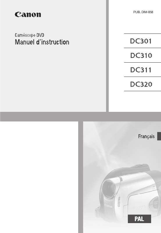 Guide utilisation CANON DC301  de la marque CANON