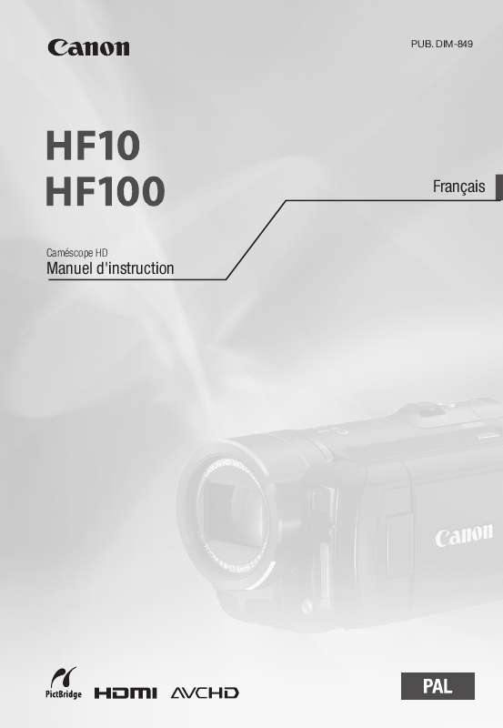 Guide utilisation CANON HF10  de la marque CANON