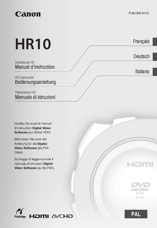 Guide utilisation CANON HR10  de la marque CANON