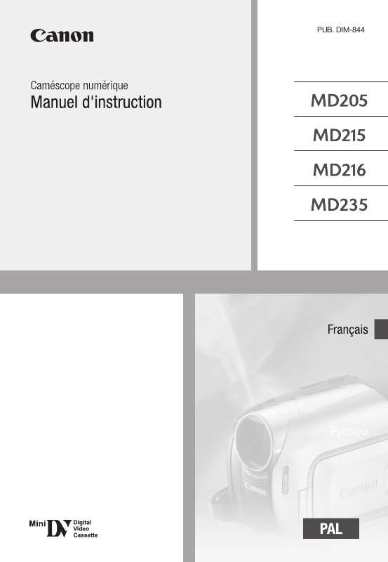 Guide utilisation CANON MD205  de la marque CANON