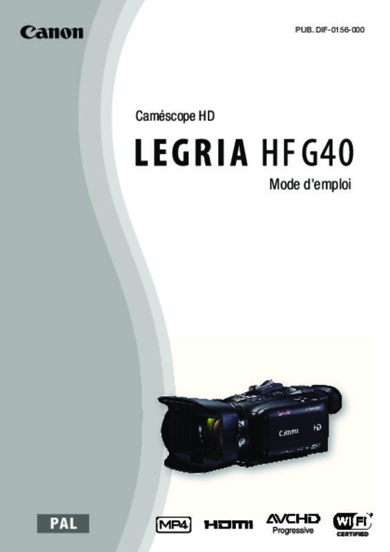 Guide utilisation CANON LEGRIA HF G40  de la marque CANON
