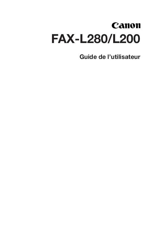 Guide utilisation CANON FAX-L280  de la marque CANON