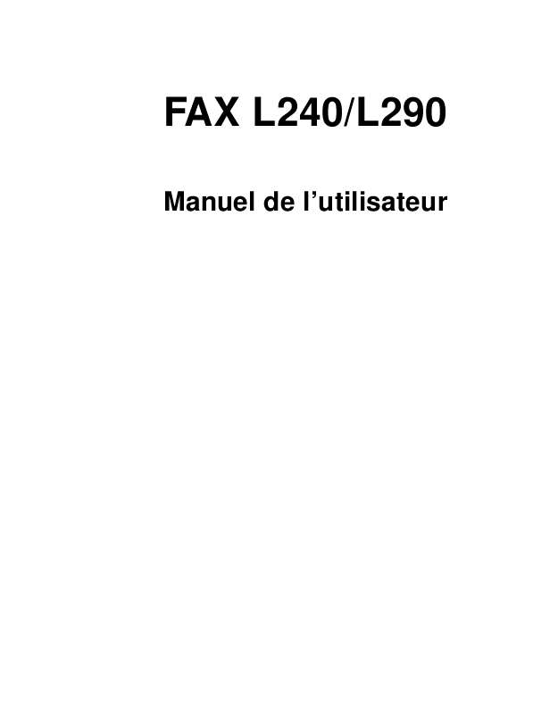 Guide utilisation CANON FAX-L290  de la marque CANON