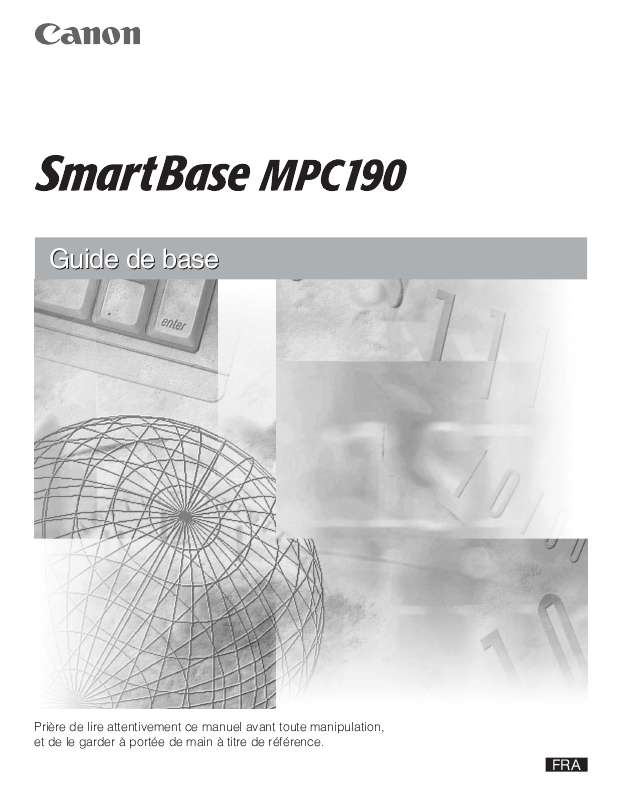 Guide utilisation CANON SMARTBASE MPC190  de la marque CANON