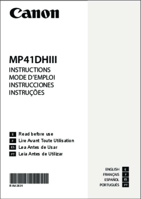 Guide utilisation CANON MP41DHIII GB  de la marque CANON
