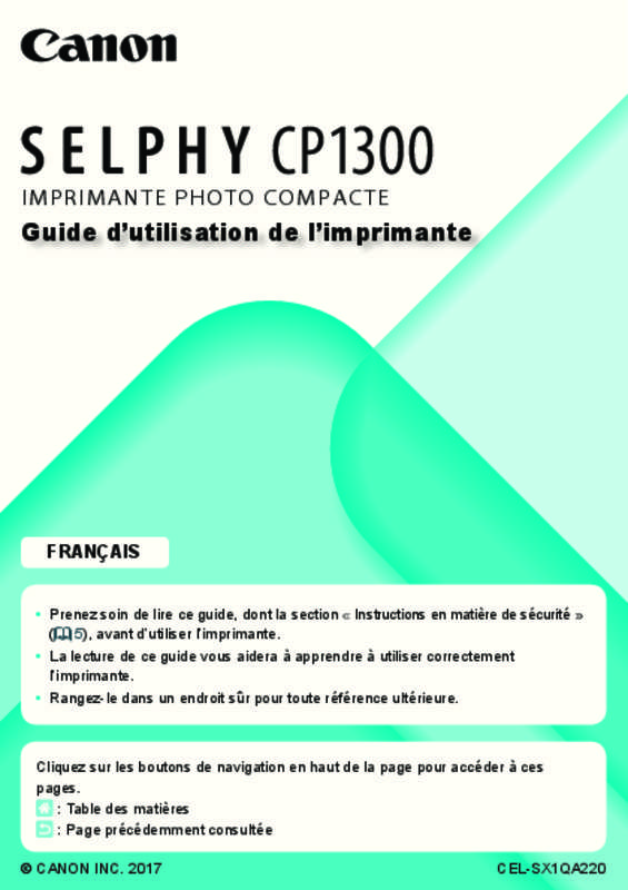 Guide utilisation CANON SELPHY CP1300, CANON SELPHY 1300  de la marque CANON
