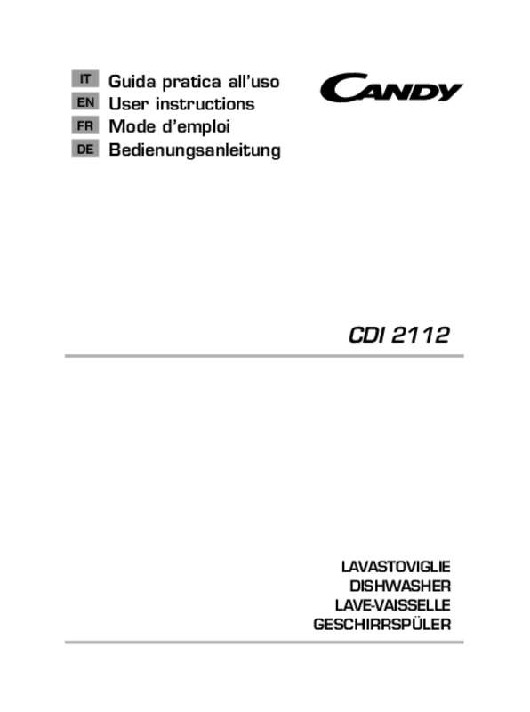 Guide utilisation CANDY CDI2211 de la marque CANDY