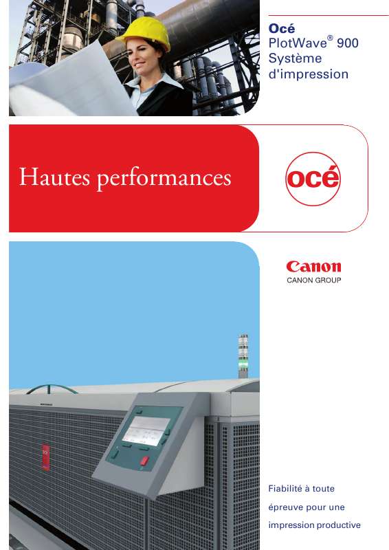 Guide utilisation CANON OCE PLOTWAVE 900  de la marque CANON