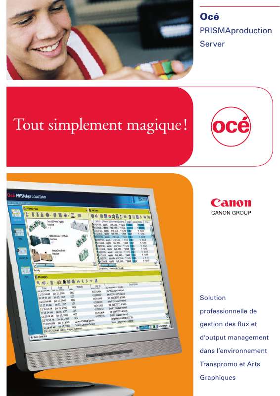 Guide utilisation CANON OCE PRISMAPRODUCTION SERVER  de la marque CANON