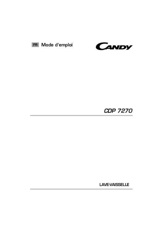 Guide utilisation CANDY CDP 7270 de la marque CANDY