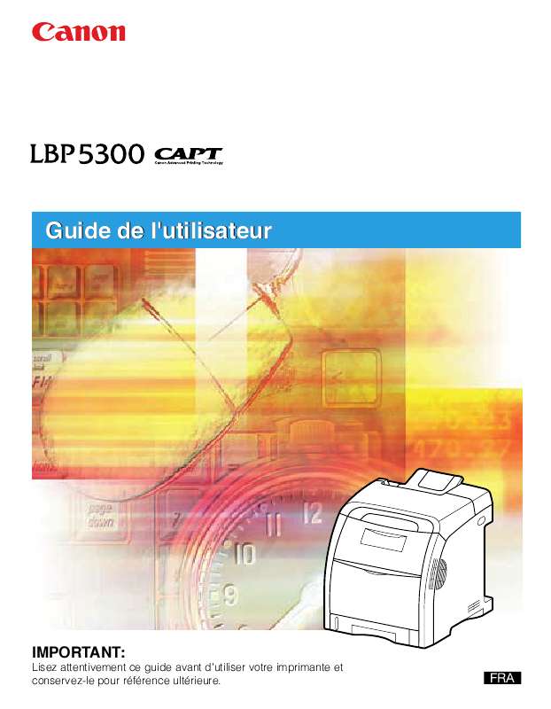 Guide utilisation CANON I-SENSYS LBP5300  de la marque CANON