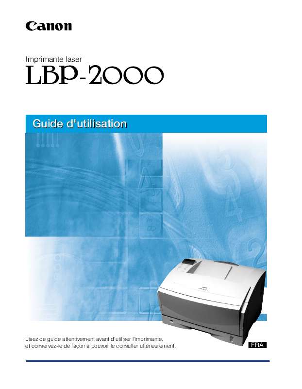 Guide utilisation CANON LBP-2000  de la marque CANON