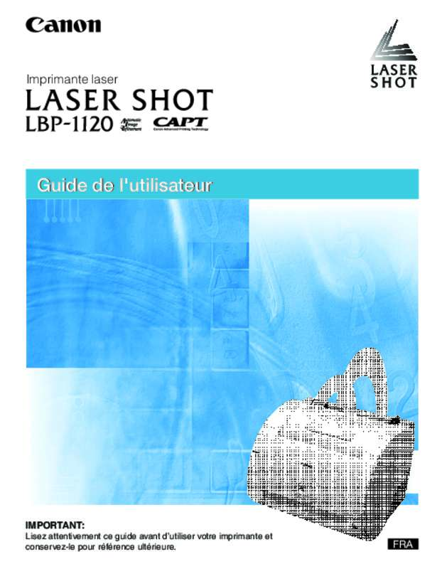 Guide utilisation CANON LASER SHOT LBP1120  de la marque CANON