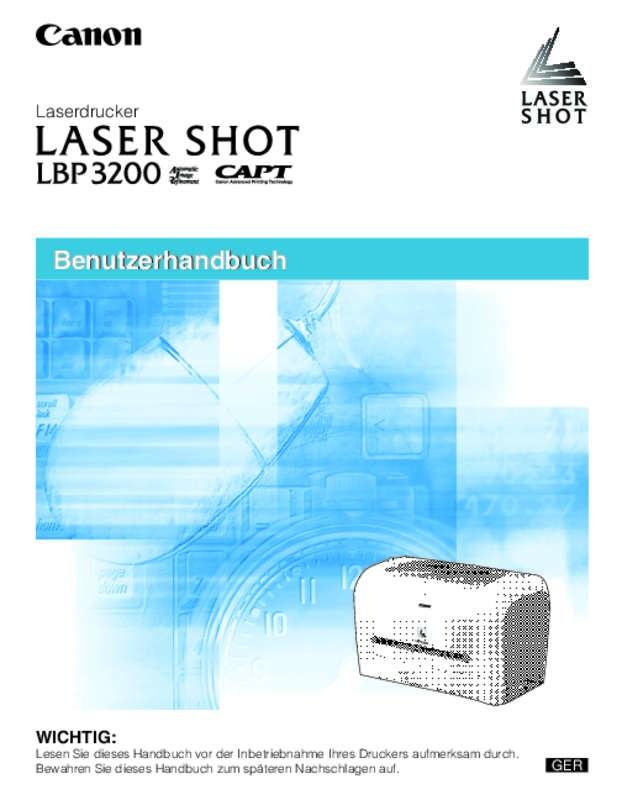 Guide utilisation CANON LASER SHOT LBP3200  de la marque CANON