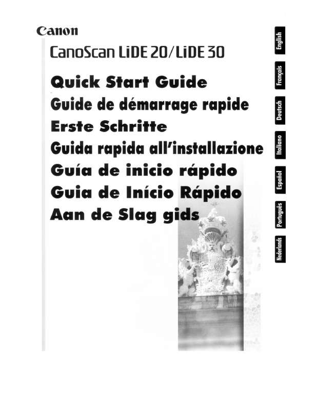 Guide utilisation CANON CANOSCAN LIDE 20  de la marque CANON