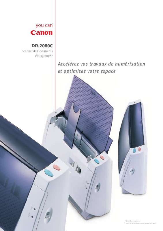 Guide utilisation CANON DR-2080C  de la marque CANON