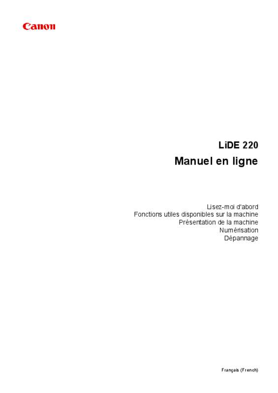 Guide utilisation CANON LIDE 220  de la marque CANON