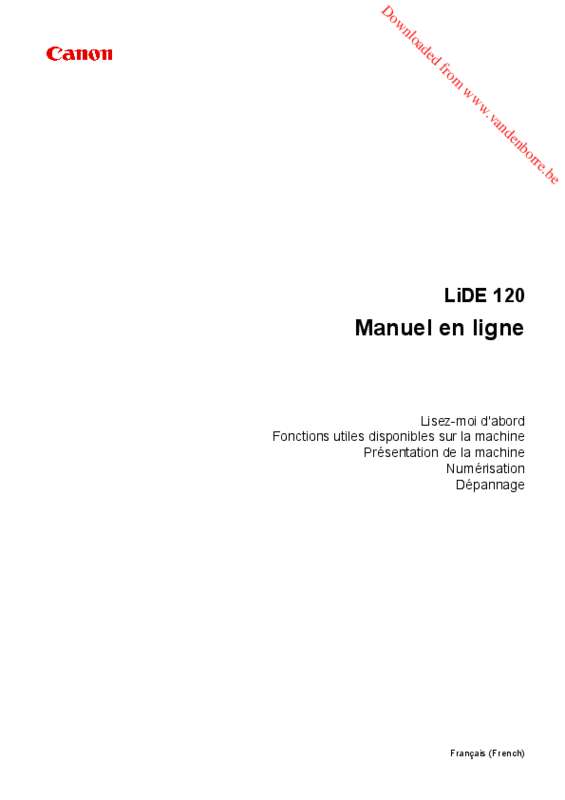 Guide utilisation CANON LIDE 120  de la marque CANON