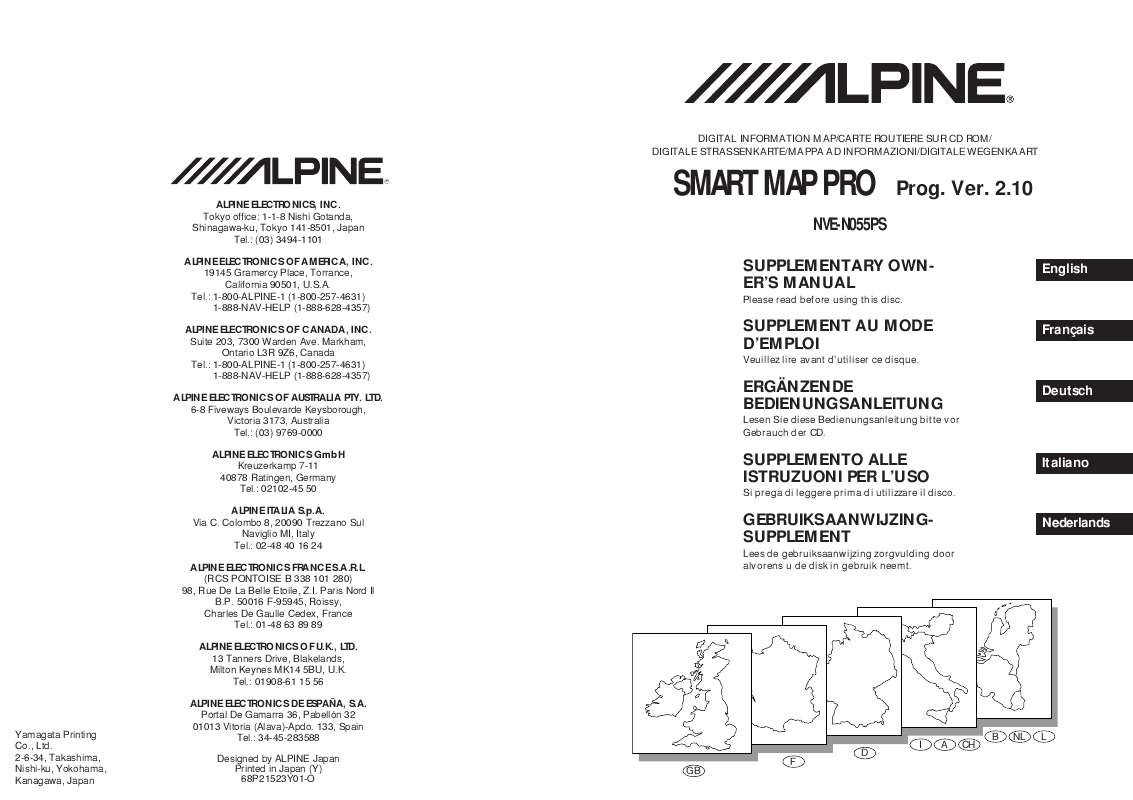 Guide utilisation ALPINE SMART MAP PRO  de la marque ALPINE