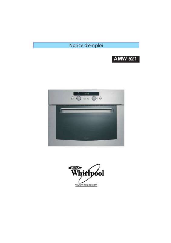 Guide utilisation WHIRLPOOL AMW 521 NB  - MODE D'EMPLOI de la marque WHIRLPOOL